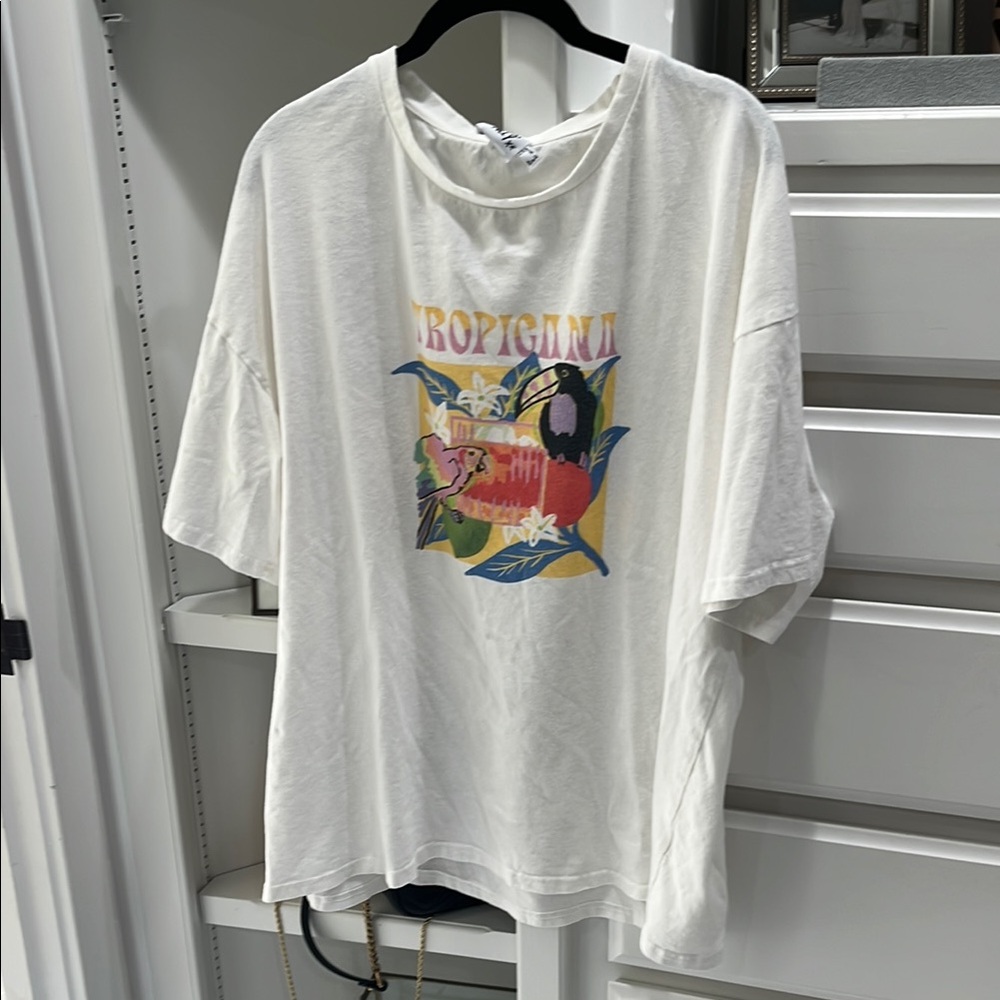 Princess Polly Tropicana Graphic White T-Shirt